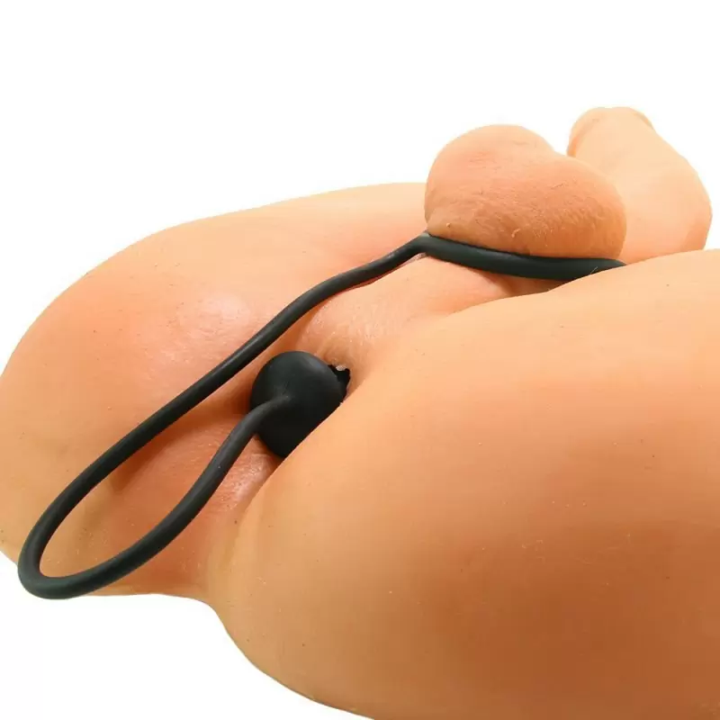 Анальная пробка Dr. Joel Kaplan Probe & Ring с эрекционным кольцом – черный