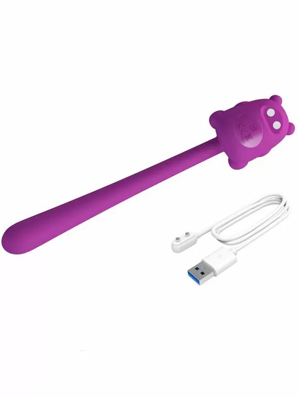 Фиолетовый милый мини-вибратор Baile Cute Bear с 7 режимами, 13,5 см