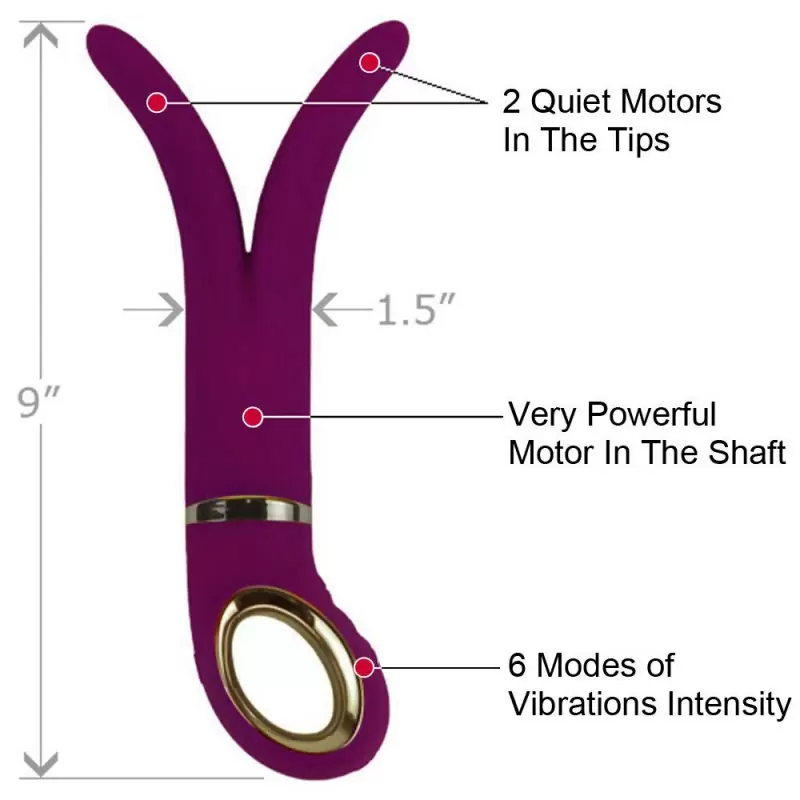 Универсальный анатомический вибромассажер Gvibe 2 – малиновый