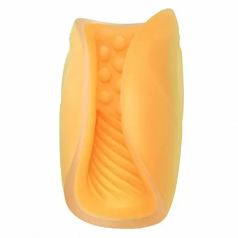 Рельефный мастурбатор THE GRIPPER DUAL GRIP, оранжевый