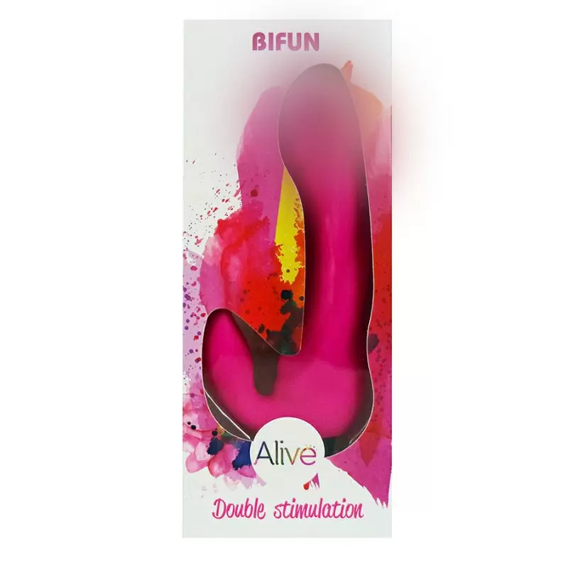 Вибратор тройного действия Bifun - розовый