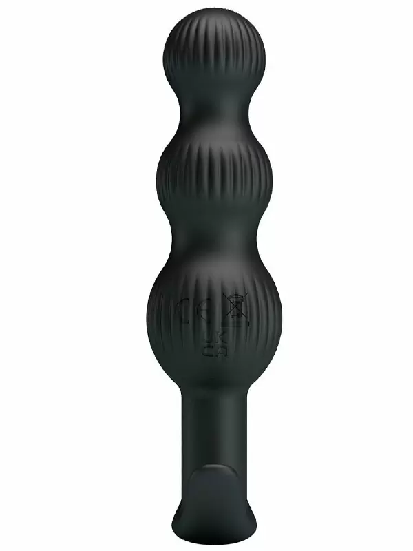 Анальный вибростимулятор Baile Sidney, 3 бусины, 10 режимов, 10,9 см