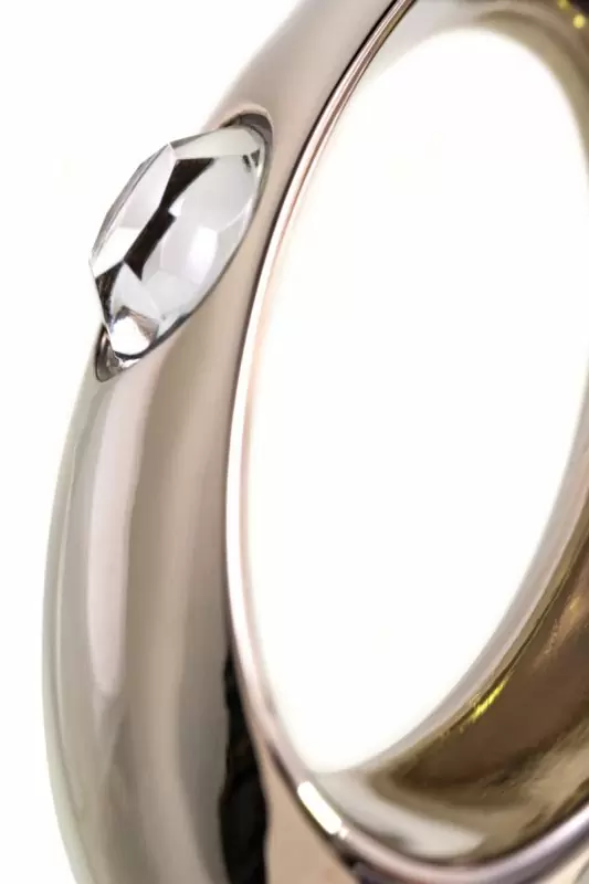 Металлический анальный стимулятор TOYFA с кристаллом цвета алмаза - серебристый