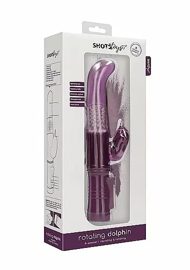 ВИБРАТОР КРОЛИК ROTATING DOLPHIN - фиолетовый