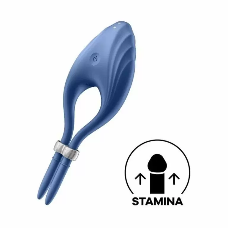 Эрекционное кольцо (Лассо) Duelist с вибрацией (тёмно-синий)