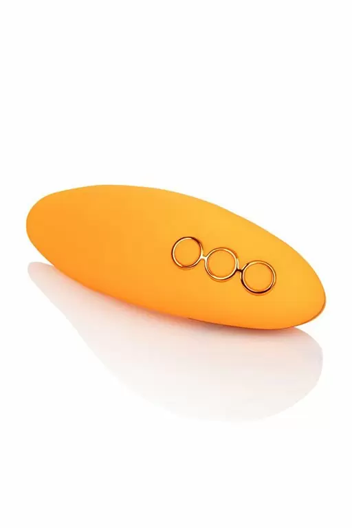 Мини-вибратор Hollywood Hottie с подвижным язычком - оранжевый