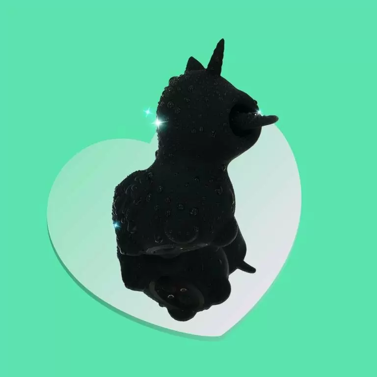 Стимулятор клитора с язычком Unihorn Wild Spirit, черный