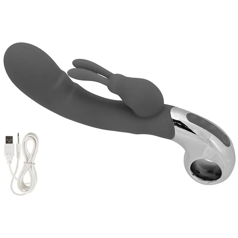 Вибромассажер Хай-Тек Embrace Bunny Wand – серый