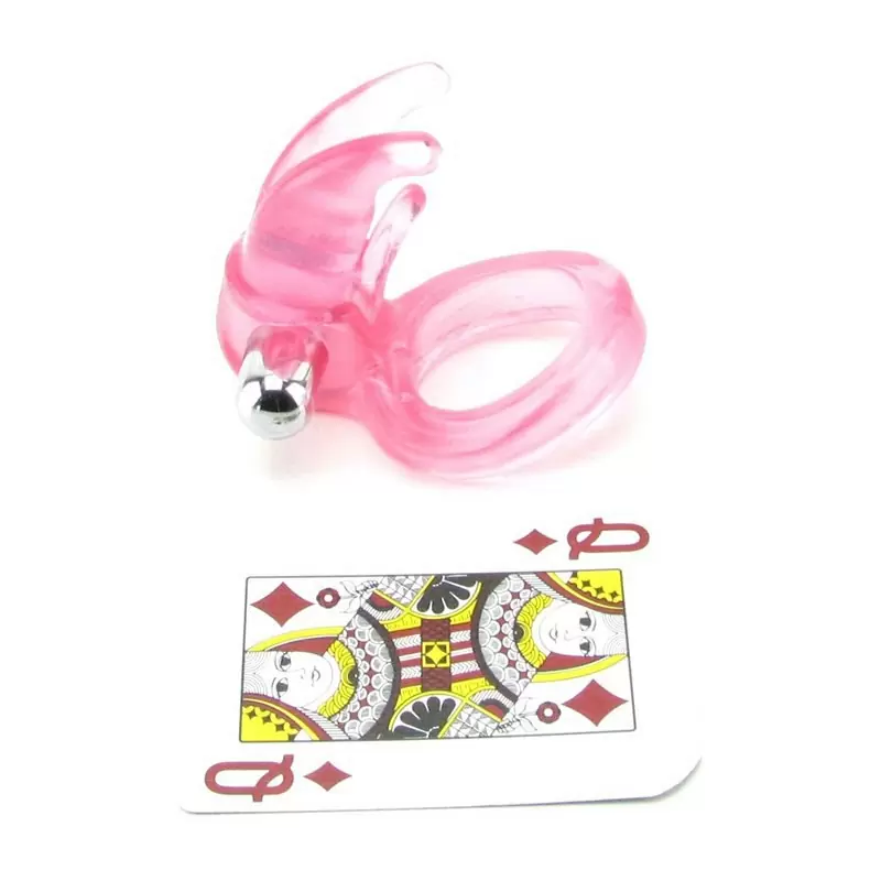 Вибро-кольцо Triple Clit Flicker со стимулятором клитора – розовый