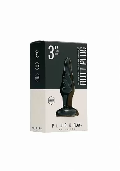 Анальная пробка Rounded - 3 Inch (черная)