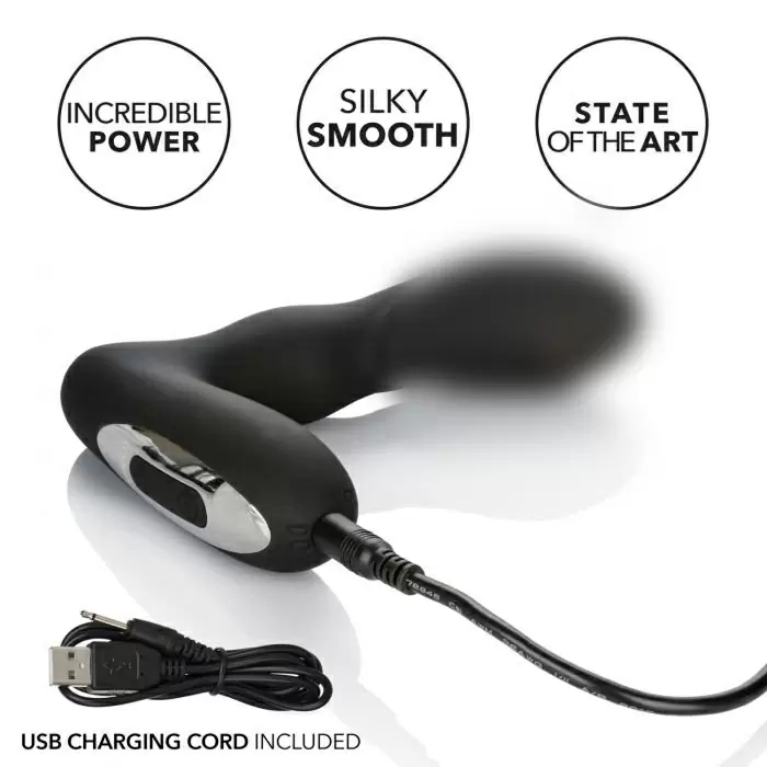 Подвижный массажер простаты Eclipse Roller Ball Probe с подвижным кончиком, 12,75 см, силикон,  черный