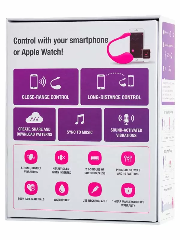 Виброяйцо Lovense Lush 2, с управлением смартфоном, розовое