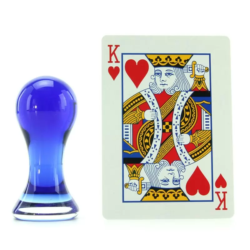 Анальный стимулятор Crystal Pops Small из стекла – синий