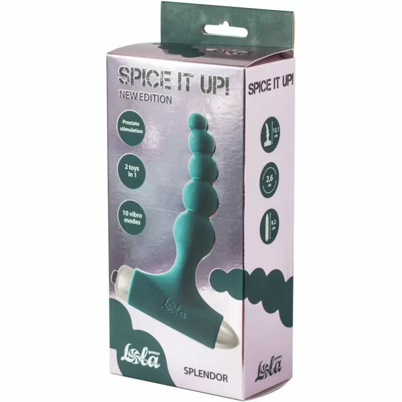 Анальная пробка с вибрацией Spice it up New Edition Splendor Dark green 8017-02lola