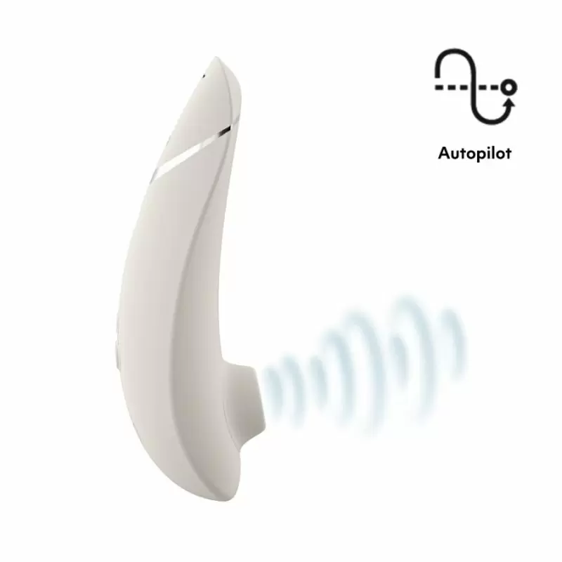 Вакуумный стимулятор клитора Womanizer Womanizer Premium 2. Автопилот, функция умного отключения звука, 14 ур. интенсивности. Серый