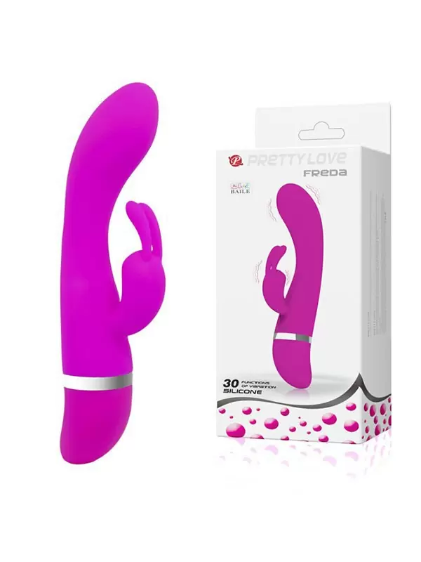 Многофункциональный вибратор Freda со стимулятором клитора – розовый