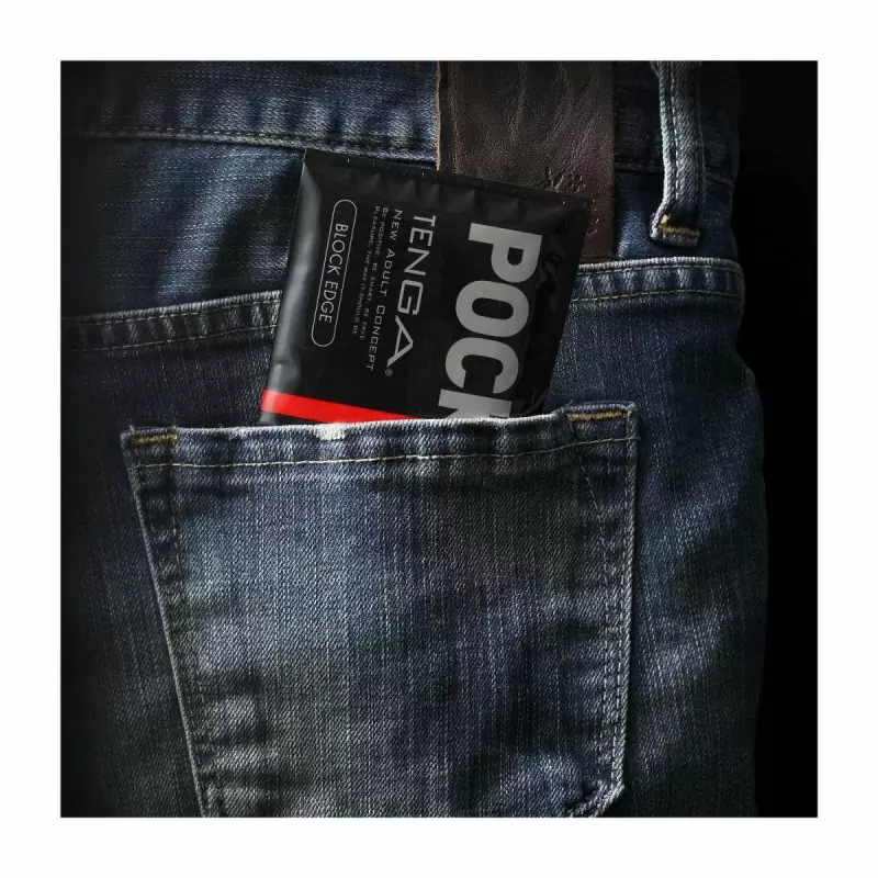 Карманный мастурбатор Tenga Block Edge – белый