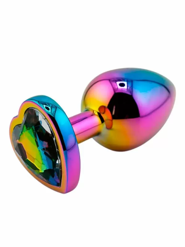 Анальная пробка с кристаллом в форме сердца, размер L, Kanikule