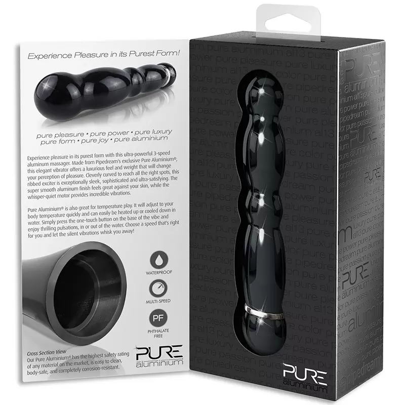 Вибромассажер Pure Aluminium Medium Black – черный