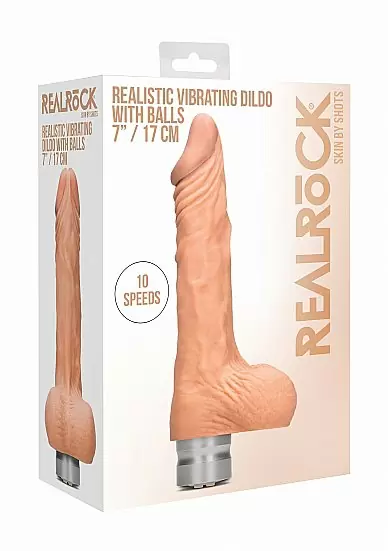 Фаллоимитатор с вибрацией Vibrating Dildo With Balls - 17 см.