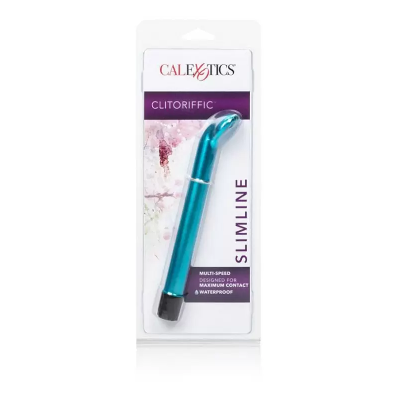 Вибромассажер Clitoriffic с оригинальным наконечником – голубой металлик