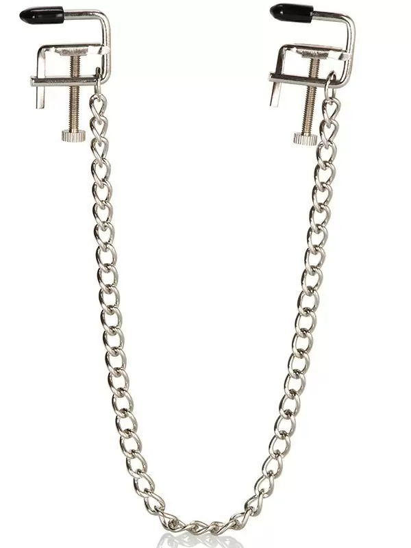 Зажимы на соски с цепочкой Padded Vises металлические