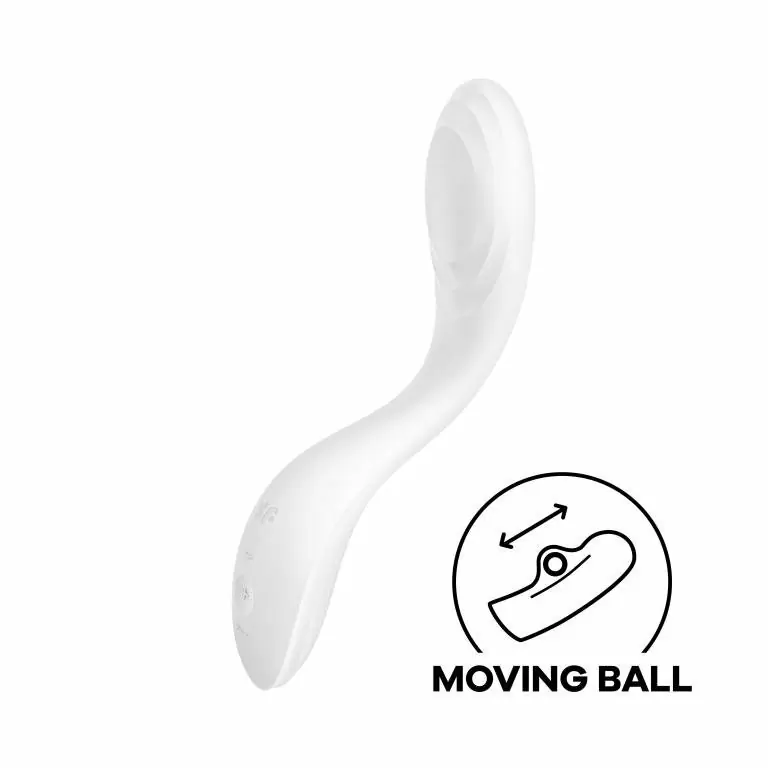 Вибратор Satisfyer Rrrolling Pleasure с движущимся шариком для стимуляции точки G (белый)