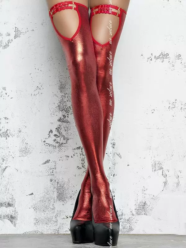 Глянцевые чулки госпожи (Me Seduce) – красный