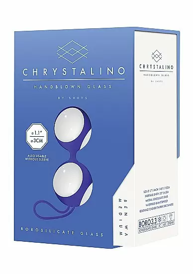 Вагинальные шарики Chrystalino Ben Wa (Medium) белые 