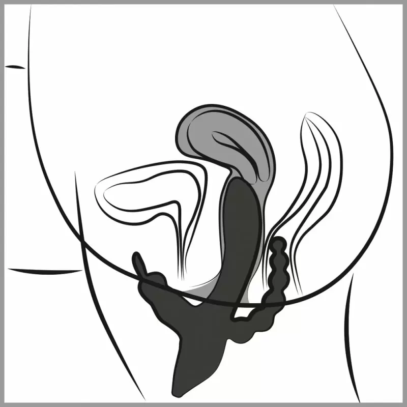 Тройной вибратор Sweet Smile Orion. 12.2 см, АБС/силикон, черный