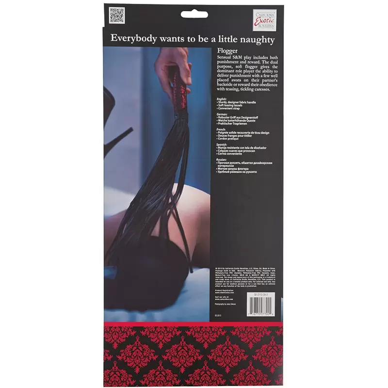 Плетка Scandal Flogger с ручкой в атласе