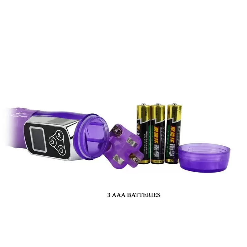 Мультифункциональный вибромассажер двойного воздействия Beach Prince с ротацией – фиолетовый