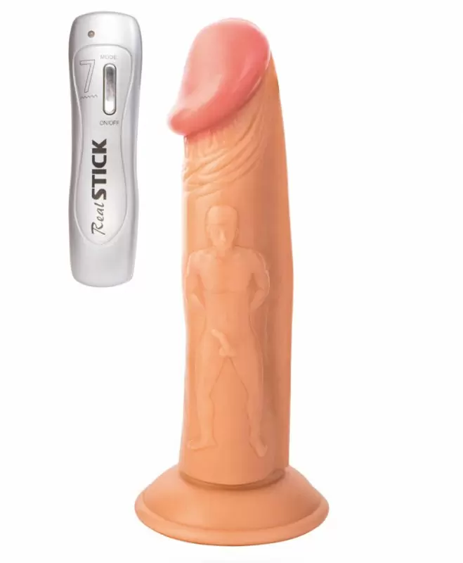 Виброреалистик TOYFA RealStick Nude 7,9” на присоске – телесный