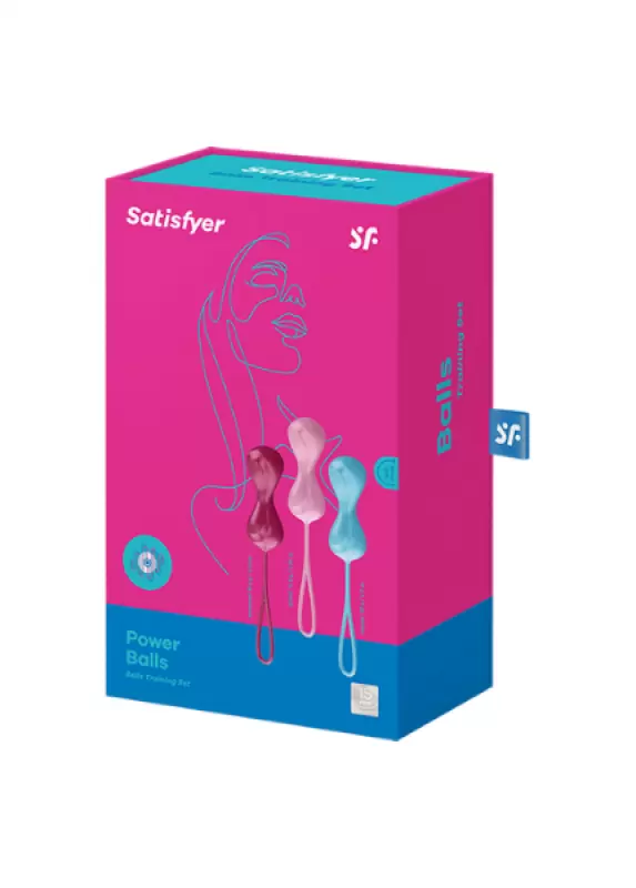 Набор вагинальных шариков Satisfyer Balls Double, со смещенным центром тяжести, 17,5 см, силикон