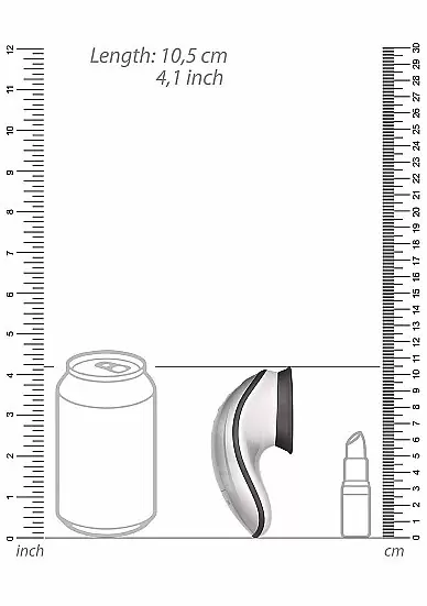 Клиторальный вибратор Twitch Hands с вакуумным эффектом (серебристый): 10.5 см, 14 режимов работы, силикон