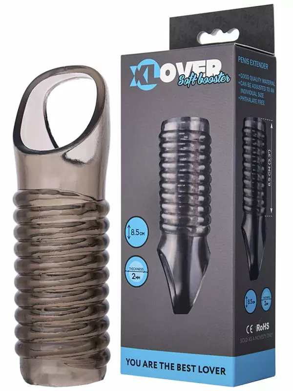 Открытая насадка на пенис TOYFA XLover с петлей на мошонку – серый