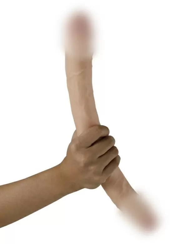 Реалистичный двусторонний фаллоимитатор REAL, 39 см, диаметр 4 см, ПВХ, телесный