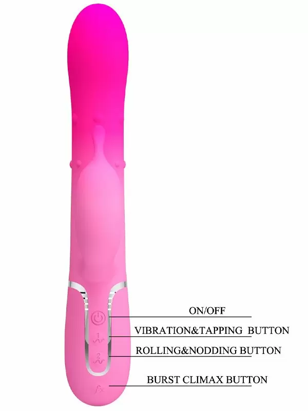 Вибратор-кролик Baile Shima, двойной мотор, 7 режимов