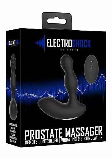 Массажер простаты с электростимуляцией и пультом управления Prostate massager Shots Electroshock