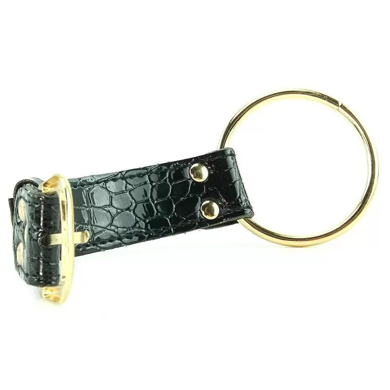 Кольцо на пенис Fetish Fantasy Gold с зажимами на соски, черное с золотом