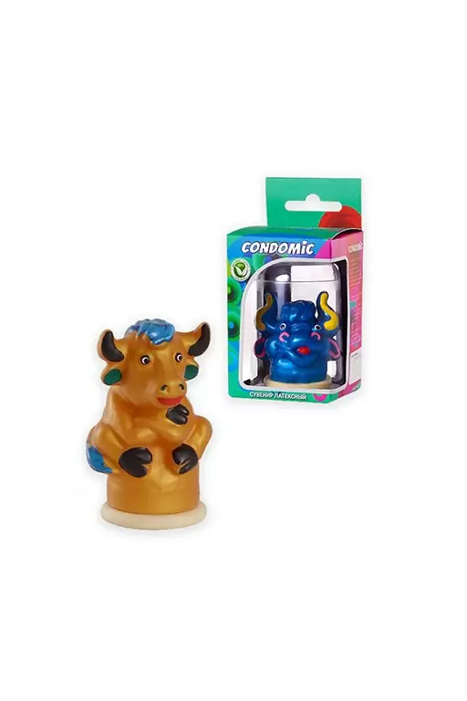 Латексный сувенир Condomic Бык – в ассортименте