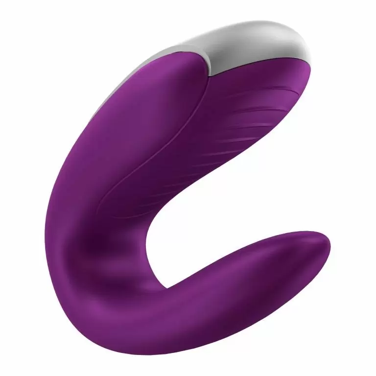 Парный вибратор Satisfyer Double Fun с возможностью управления через пульт и приложение (фиолетовый)