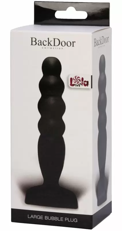 Анальный стимулятор Large Bubble Plug black 511518lola