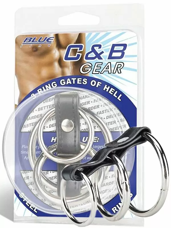 Хомут на пенис из трех металлических колец 3 Ring Gates Of Hell