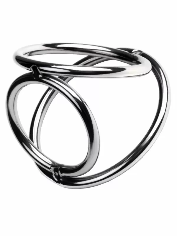 Бондаж для пениса TOYFA Metal – серебристый, M