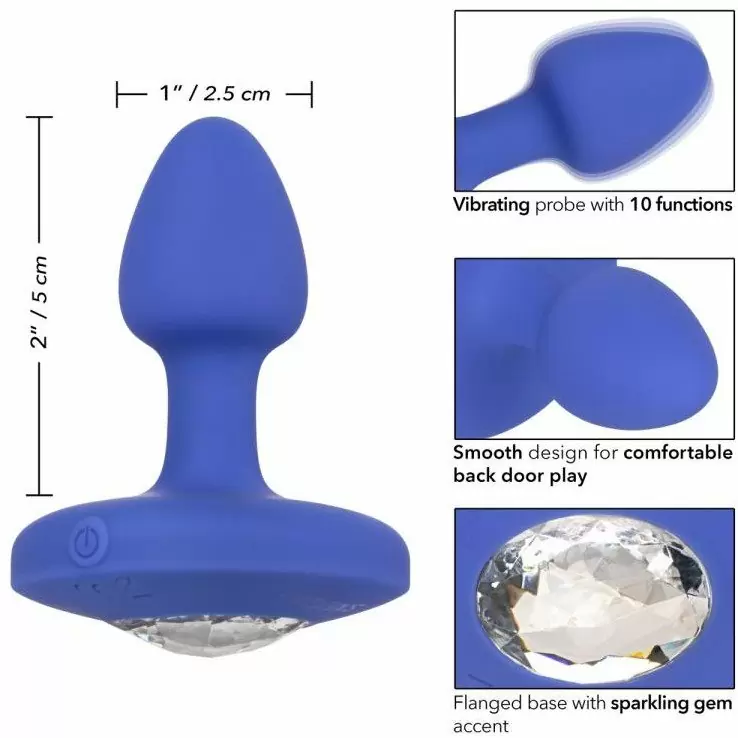 Перезаряжаемая анальная вибропробка Cheeky Gems Small Rechargeable Vibrating Probe