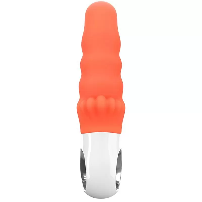Фактурный вибратор Fun Factory G5 Moody, 18,8 см, силикон, оранжевый