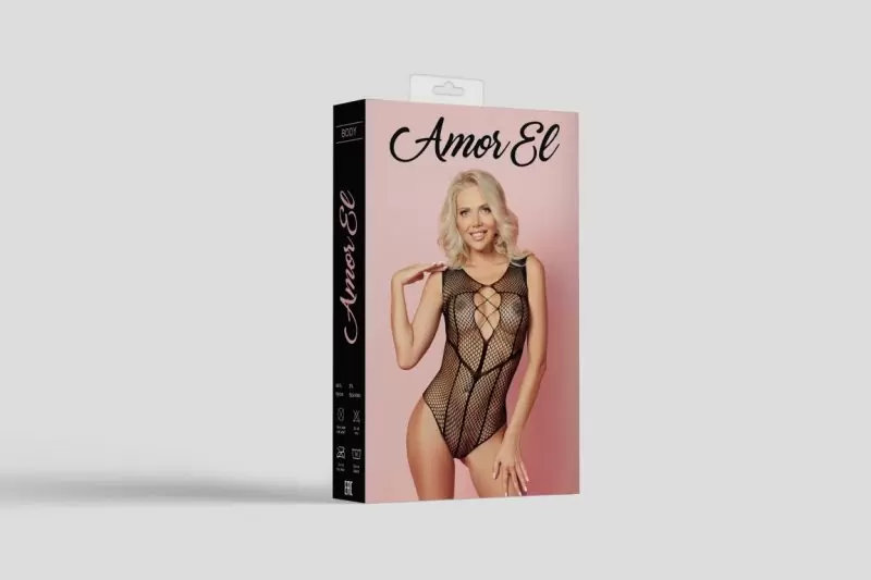 Боди Amor EL с вырезом в виде шнуровки (S/L)