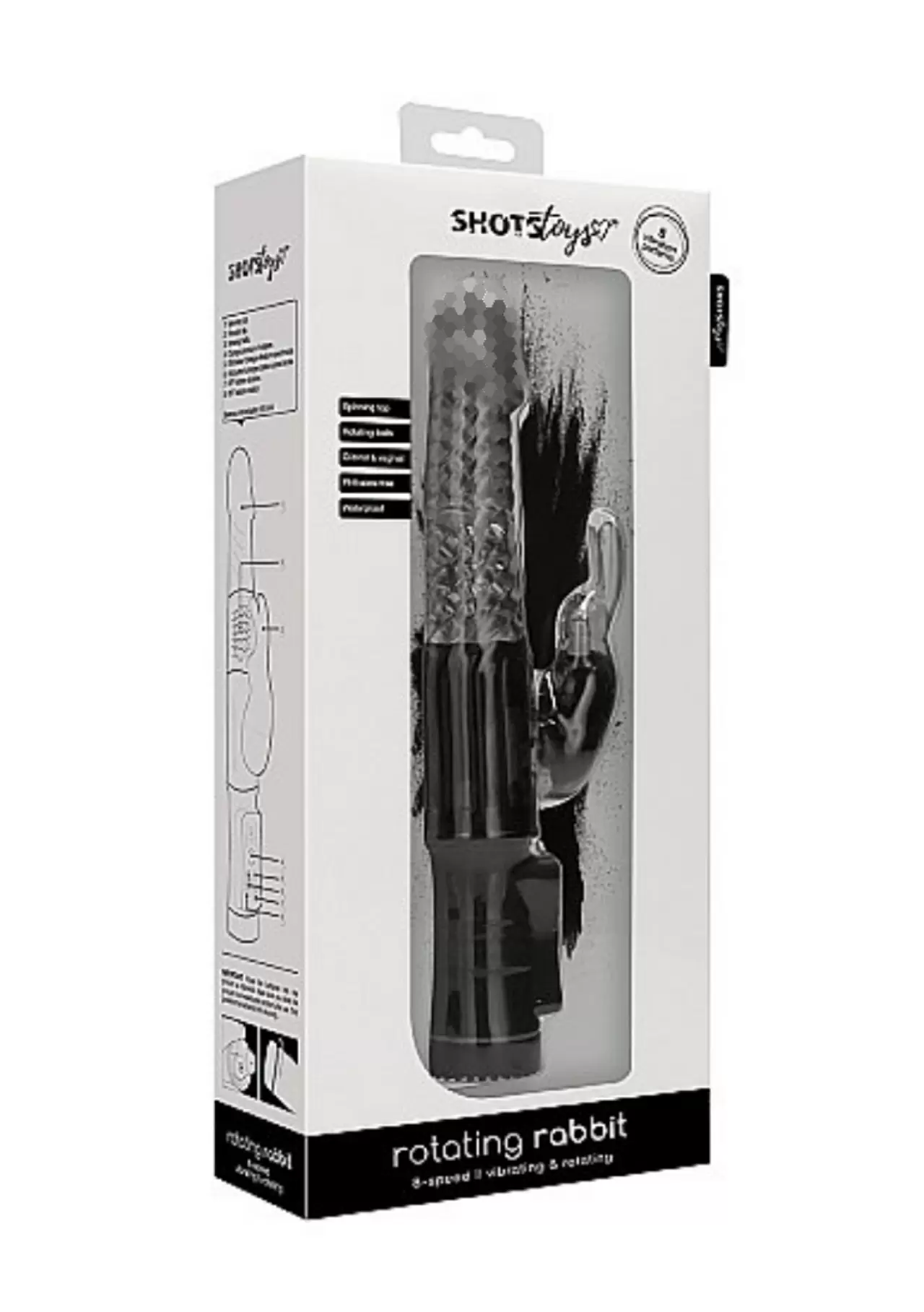 Вибратор кролик Rotating Rabbit (черный)