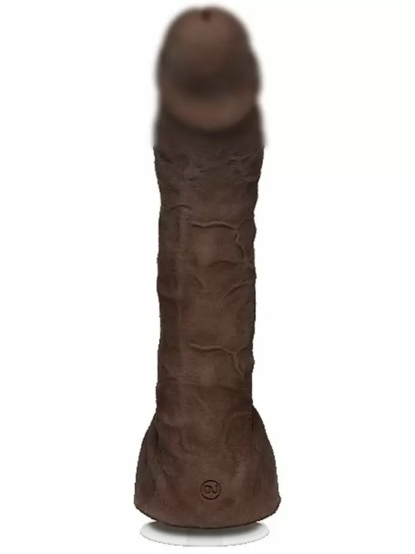 Реалистичный фаллоимитатор-насадка для страпона Prince Yahshua ULTRASKYN, 27 см, с мошонкой, коричневый